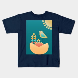 Flower and Bird III Kids T-Shirt